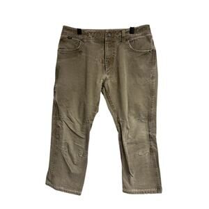 KUHL distressed Jeans Men's 35x30 Khaki Outdoor Pants Hiking 5-Pocket Skating
